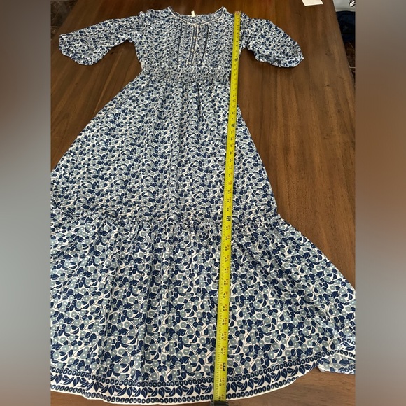 Max Studio Blue and White Floral Dress Size Small - Picture 7 of 9